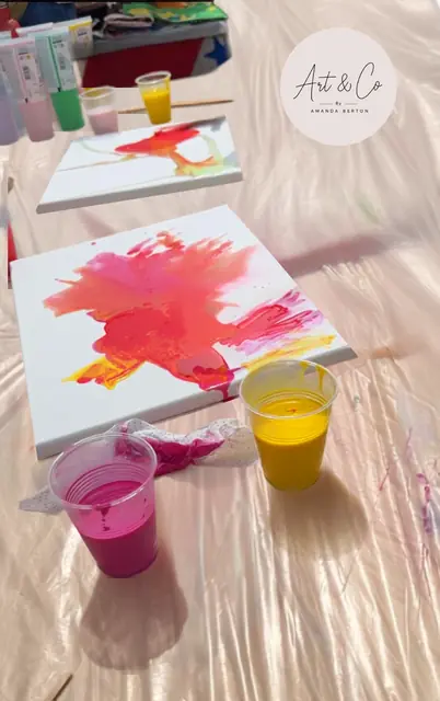Toiles et matériel de peinture de l'atelier Art & Co