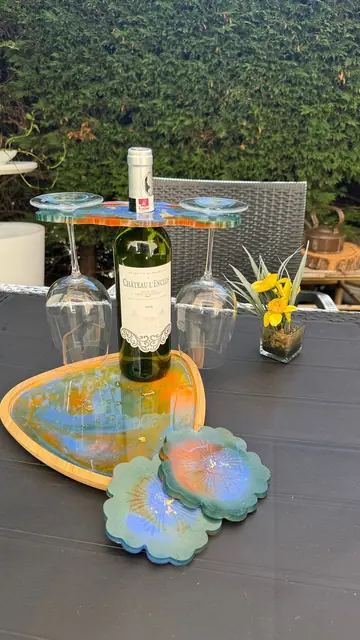 Kit apéritif bleu, vert et jaune, vue 2