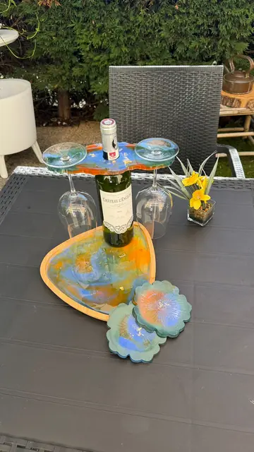 Kit apéritif bleu, vert et jaune, vue 3