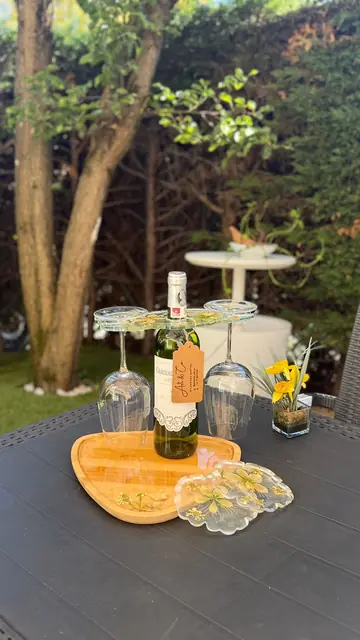Kit apéritif fleurs séchées vertes et blanches, vue 4