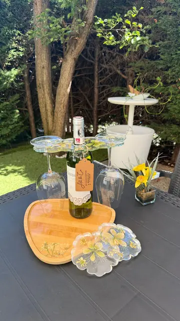 Kit apéritif fleurs séchées vertes et blanches, vue 5