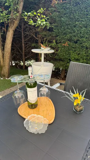 Kit apéritif fleurs séchées violettes et blanches, vue 2